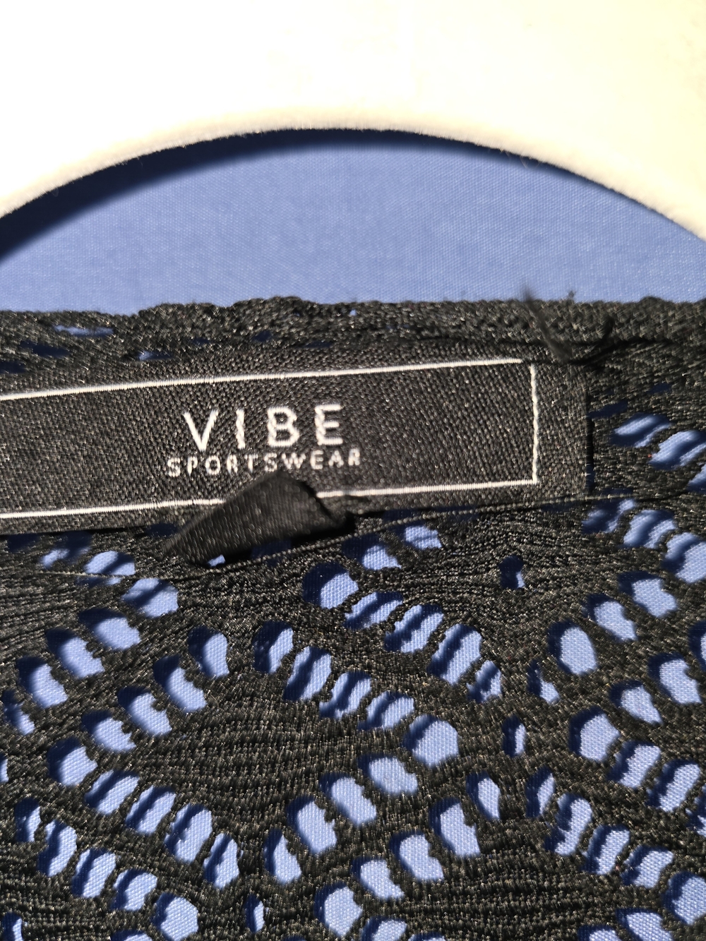 Vibe Black Open Crochet Layering Top - Picture 2 of 3